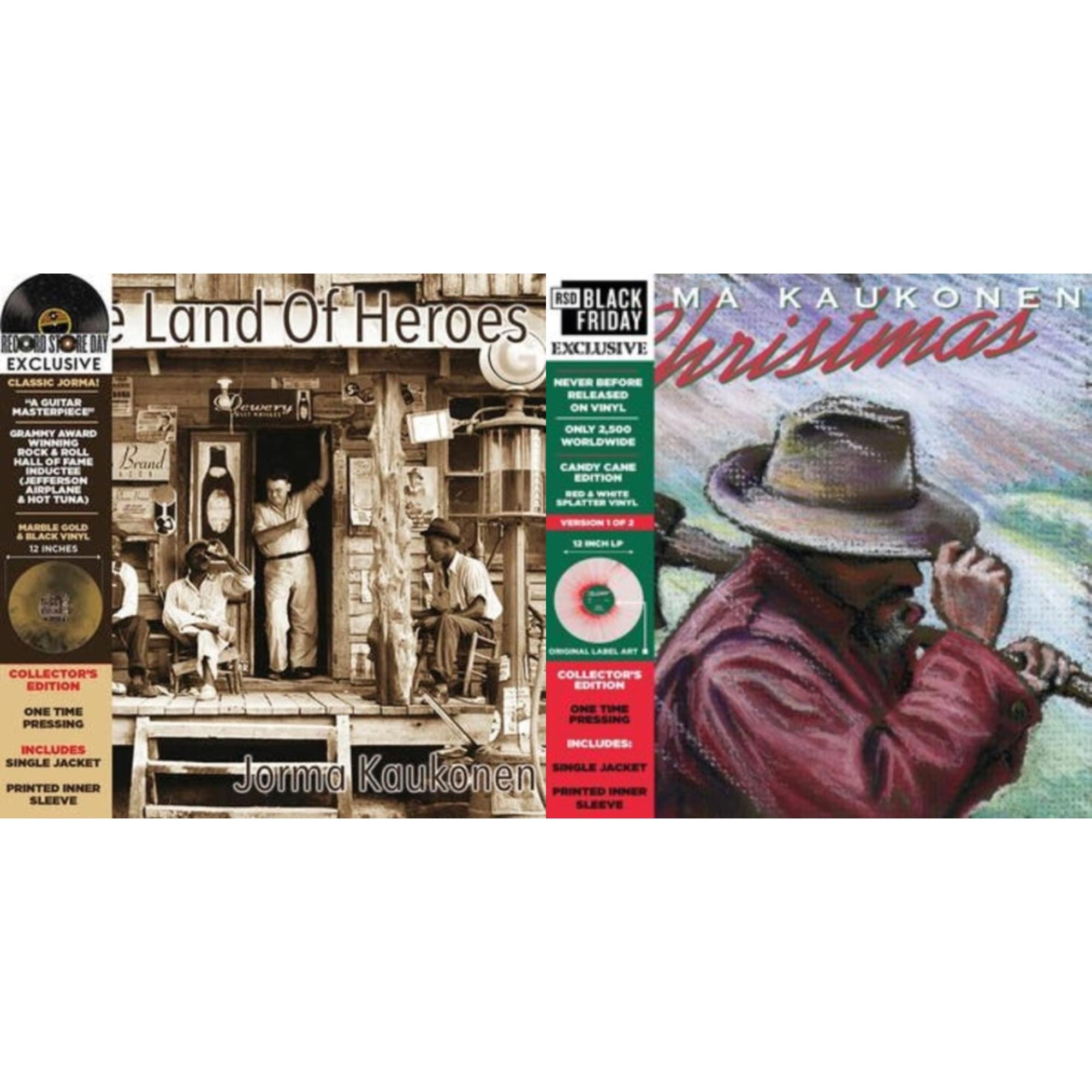 Jorma Kaukonen - Christmas… (Candy Cane Edition) & Land Of Heroes (Deluxe/Hazed Gold & Black LP Vinyl)