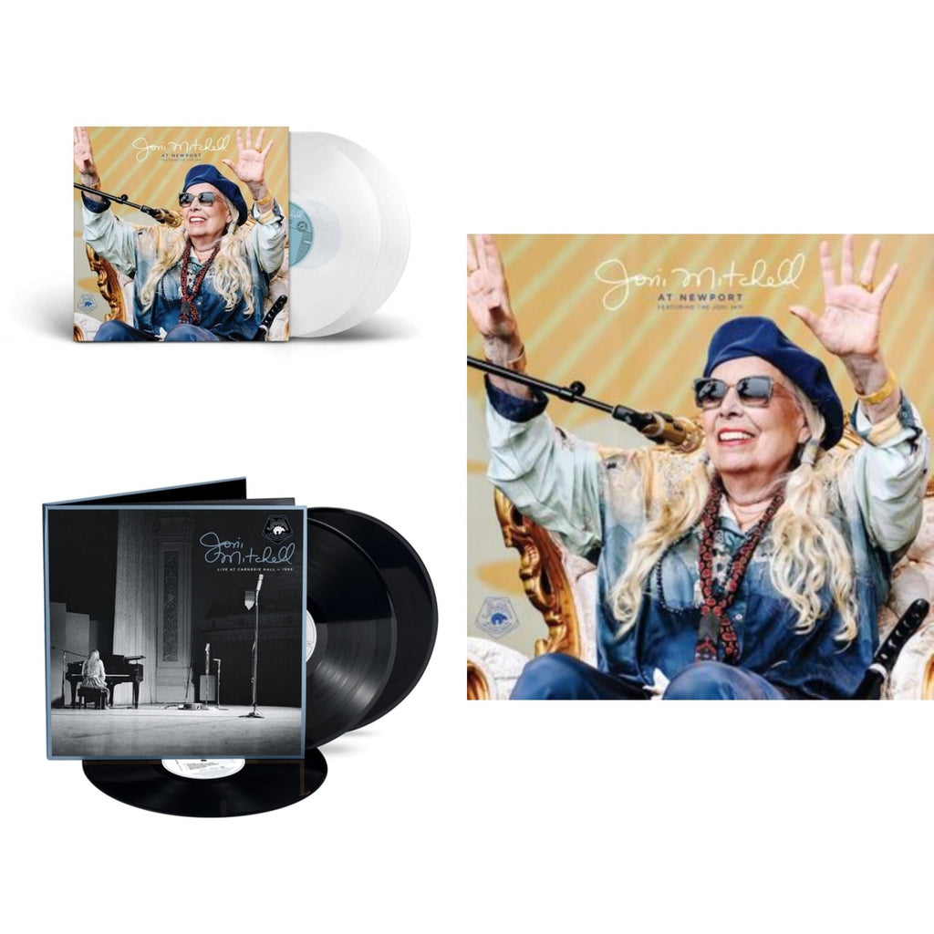 Joni Mitchell - At Newport (2LP/Clear Vinyl) & Live At Carnegie Hall 1969 (3LP) & At Newport (2LP)