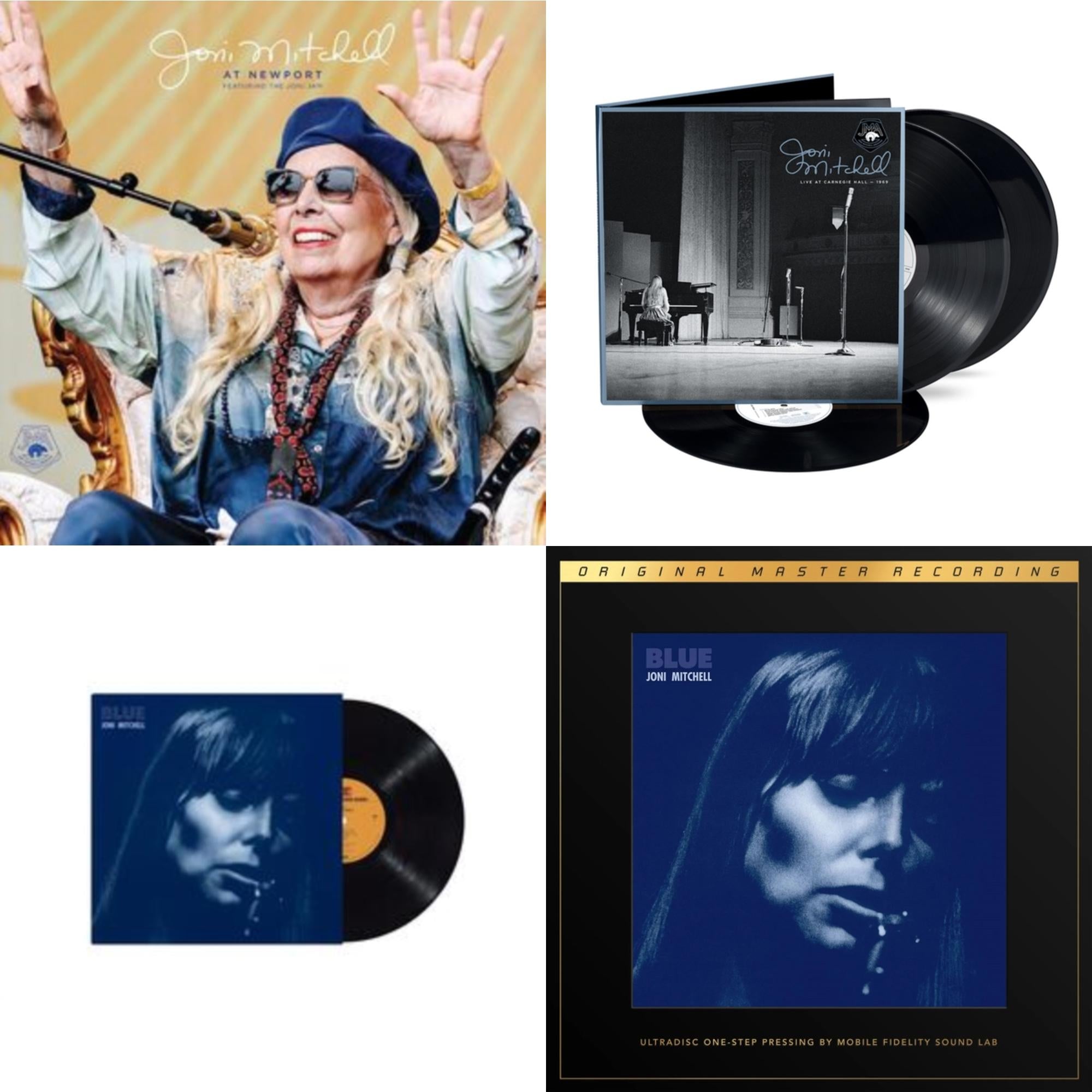 Joni Mitchell - At Newport (2LP) & Blue & Live At Carnegie Hall 1969 (3LP) & Blue (2LP Box/180G/45RPM Supervinyl Ultradisc One-Step/Limited/Numbered)