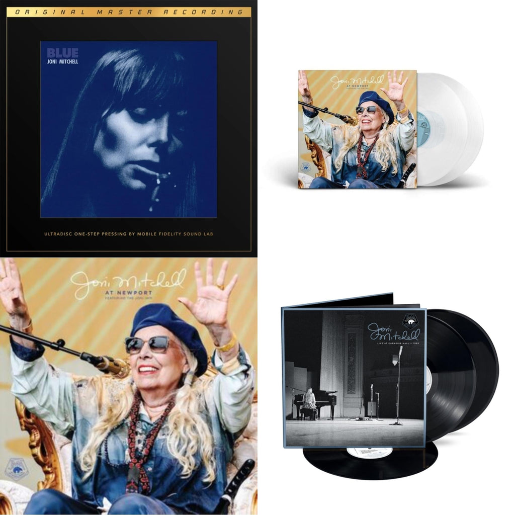 Joni Mitchell - At Newport (2LP/Clear Vinyl) & At Newport (2LP) & Live At Carnegie Hall 1969 (3LP) & Blue (2LP Box/180G/45RPM Supervinyl Ultradisc One-Step/Limited/Numbered)