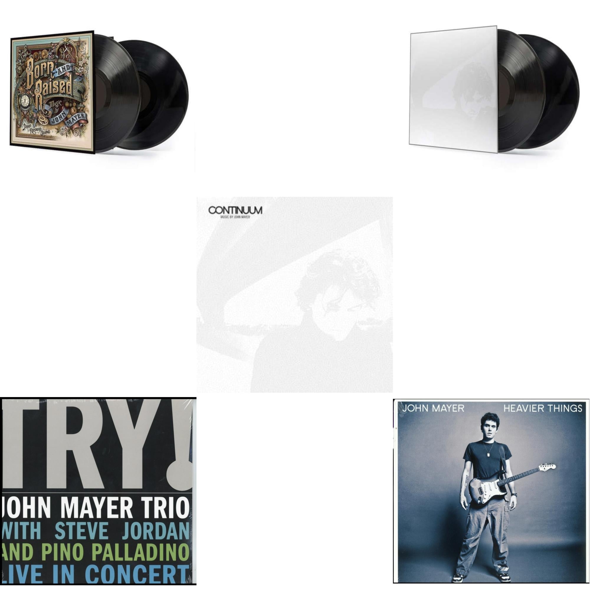 Try: Live In Concert & Born & Raised (2LP/CD/180G/Gatefold) & Continuum (2LP/180G/Revised Standard Package) & Continuum (180G) & Heavier Things (180G)
