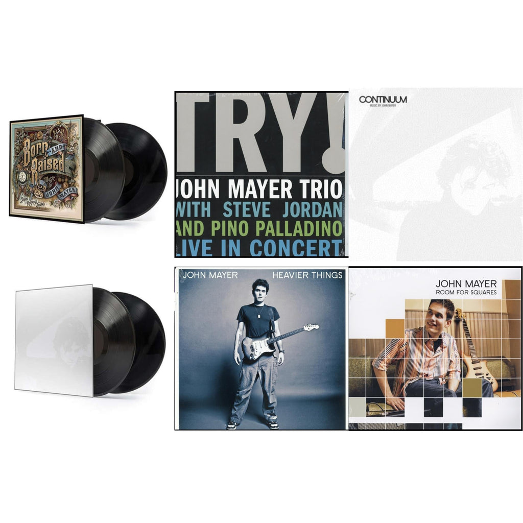 John Mayer - Room For Squares & Try: Live In Concert & Born & Raised (2LP/CD/180G/Gatefold) & Continuum (2LP/180G/Revised Standard Package) & Continuum (180G) & Heavier Things (180G)