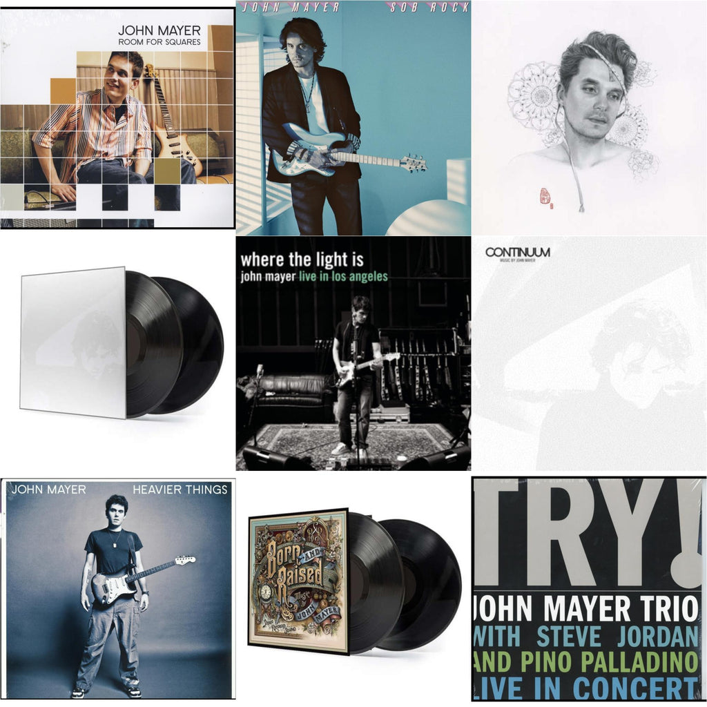 John Mayer - Sob Rock (180G) & Room For Squares & Try: Live In Concert & Where The Light Is (4LP) & Born & Raised (2LP/CD/180G/Gatefold) & Continuum (2LP/180G/Revised Standard Package) & Continuum (180G) & Heavier Things (180G) & Search For