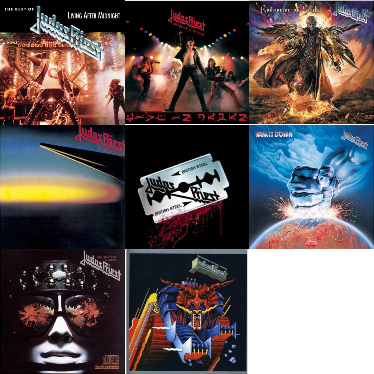 Best Of Judas Priest: Living After Midnight & Defenders Of The Faith & British Steel (30Th Anniversary Legacy Edition) & Ram It Down & Hell Bent For Leather & Point Of Entry & Unleashed In The East & Redeemer Of Souls