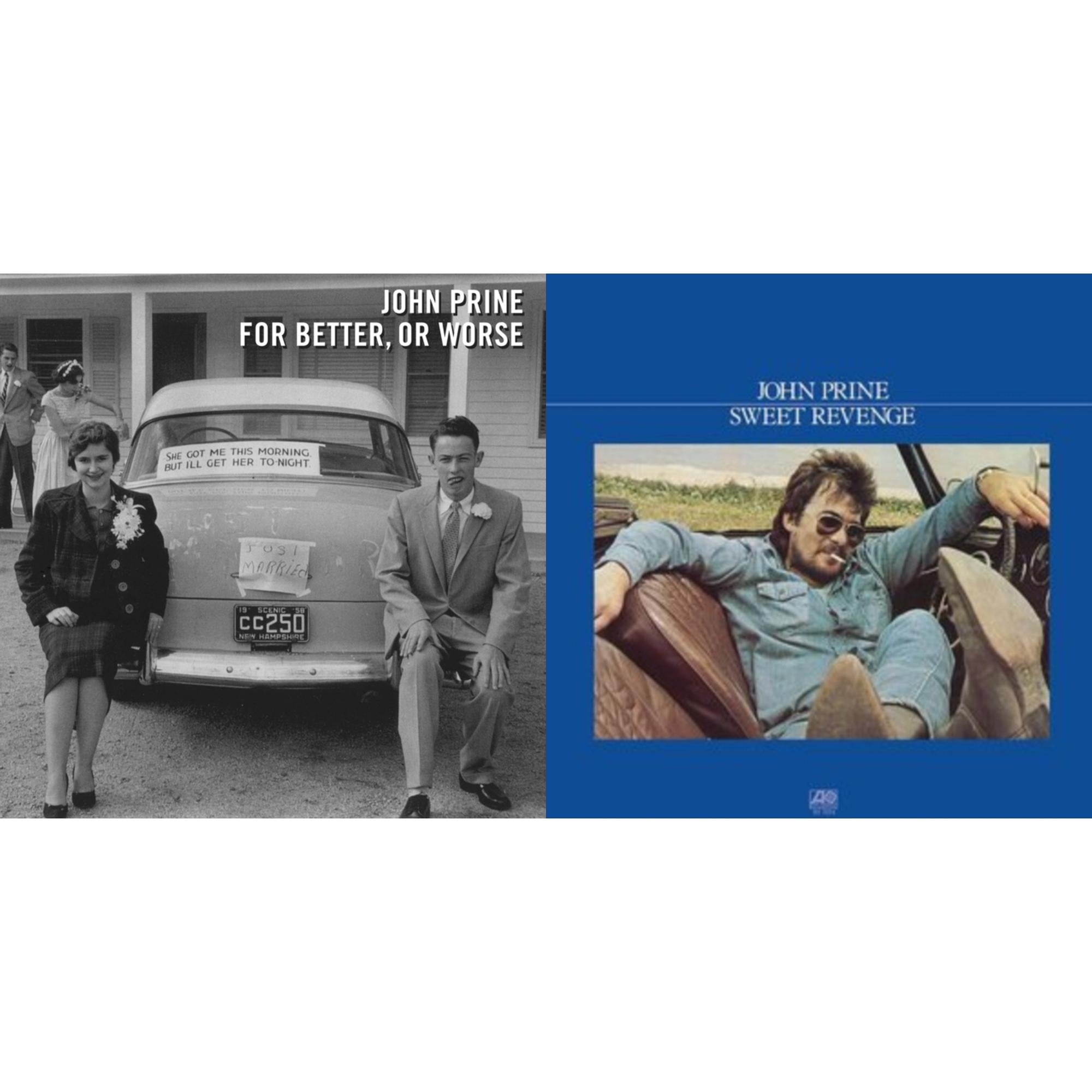 John Prine - Sweet Revenge & For Better Or Worse - LP Vinyl Bundle