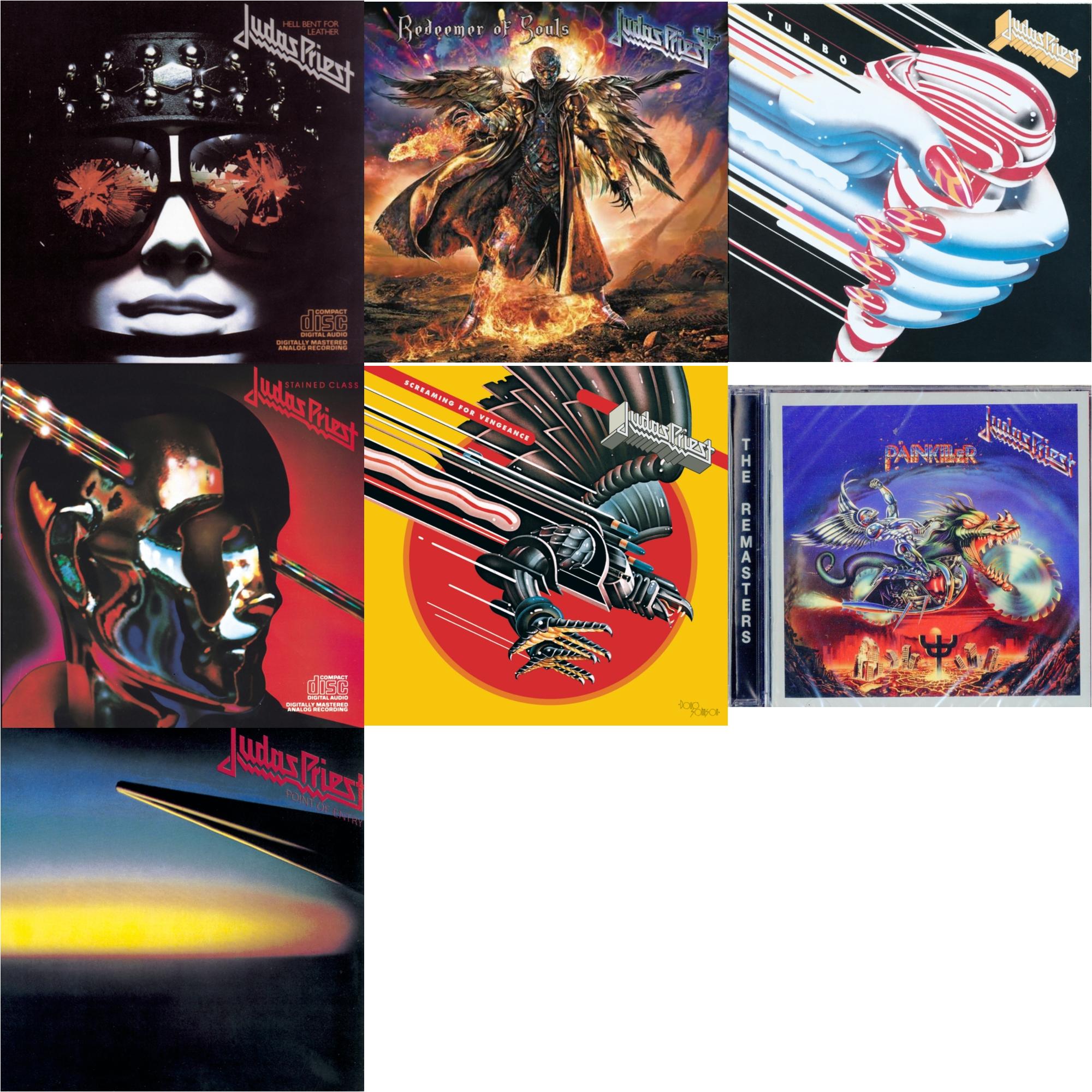 Painkiller & Stained Class & Turbo & Hell Bent For Leather & Point Of Entry & Screaming For Vengeance & Redeemer Of Souls