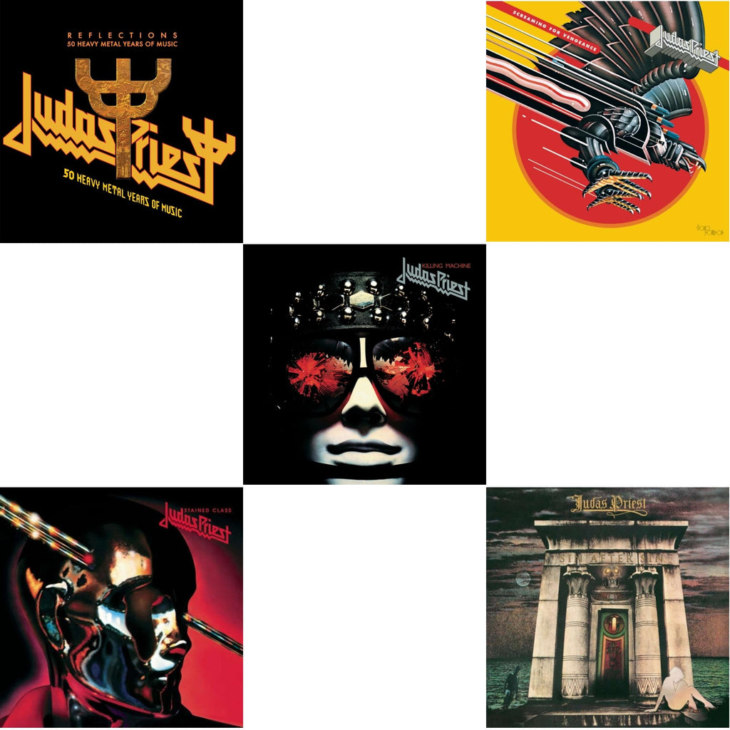Reflections - 50 Heavy Metal Years Of Music (2LP/180G/Red Vinyl) & Sin After Sin (180G/Dl Card) & Stained Class (180G/Dl Card) & Killing Machine (180G/Dl Card) & Screaming For Vengeance (180G/Dl Card)