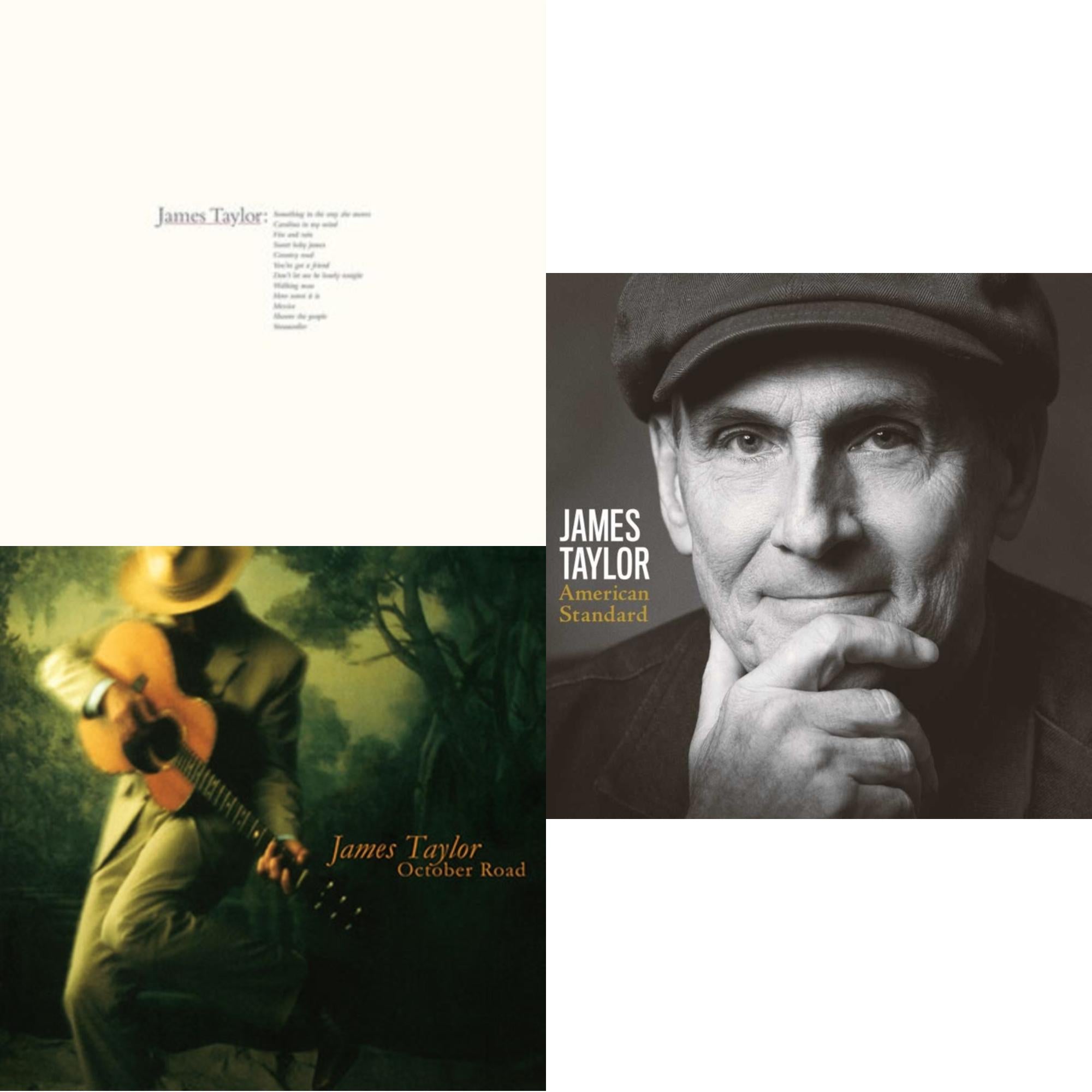 James Taylor - James Taylor's Greatest Hits (2019 Remaster/180G) & October Road (180G/Gold & Black Marbled LP Vinyl) & American Standard (2LP)