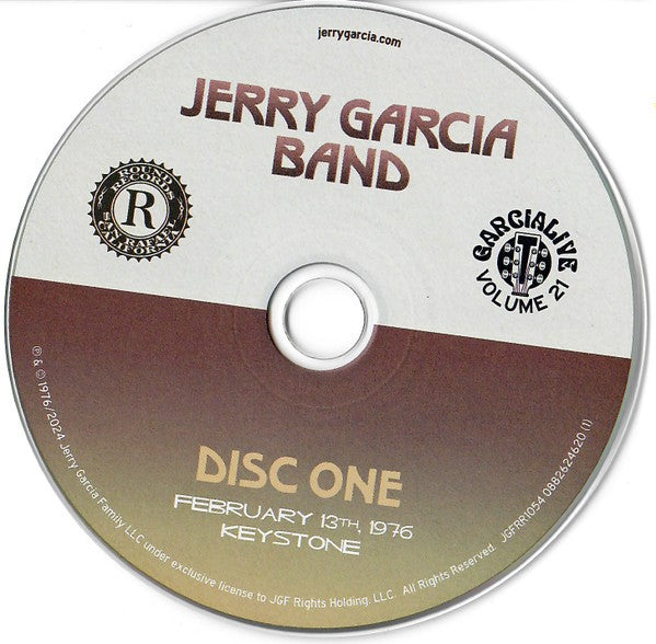 Jerry Garcia – GarciaLive Vol. 21: February 13th, 1976 - Keystone (2-CD) Music CD