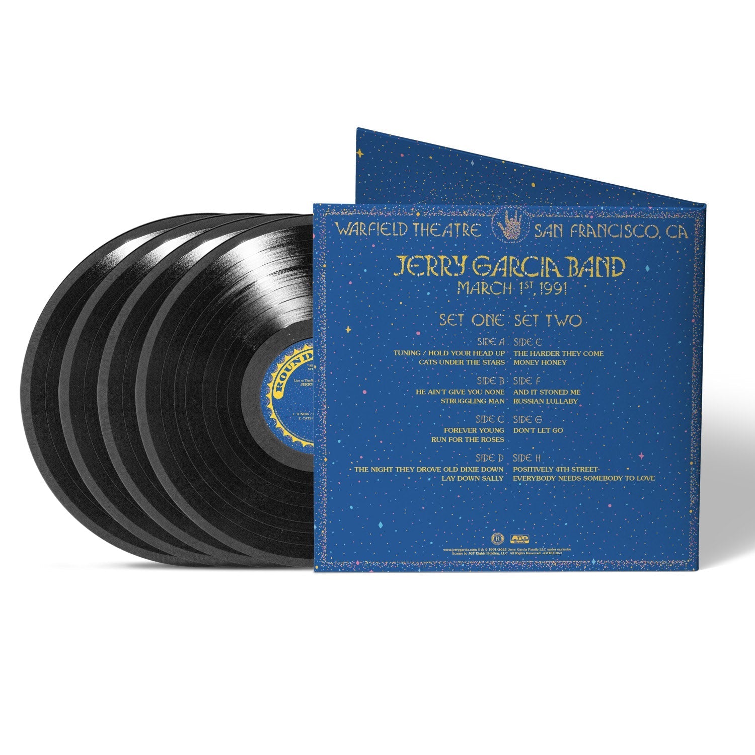 Jerry Garcia – Live At The Warfield: March 1st, 1991 (4-LP Vinyl) Vinyl Record