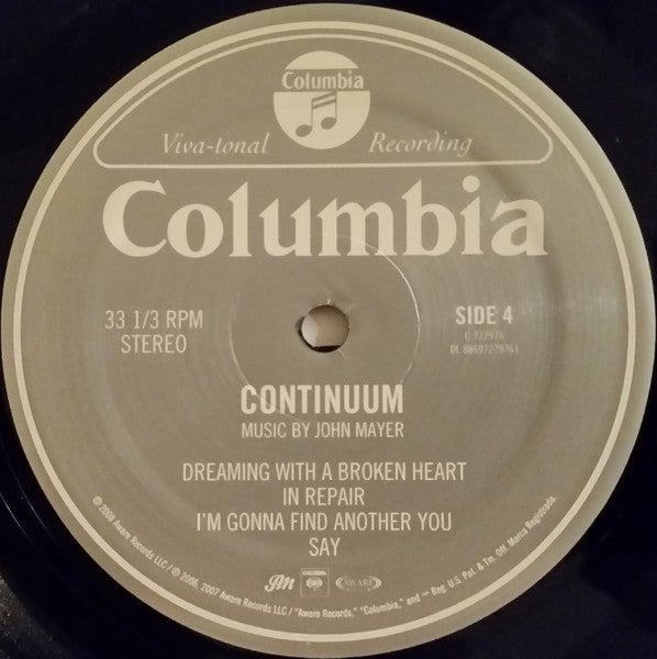 John Mayer – Continuum (2-LP Vinyl) Vinyl Record