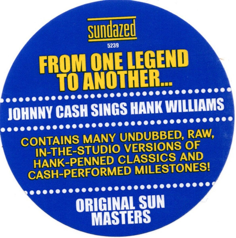 Johnny Cash – Sings Hank Williams (LP Vinyl) Vinyl Record