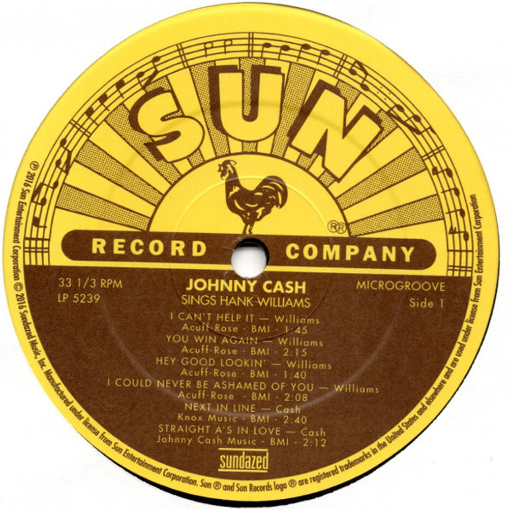 Johnny Cash – Sings Hank Williams (LP Vinyl) Vinyl Record