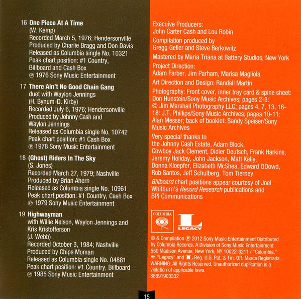 Johnny Cash – The Greatest: Number One's Music CD