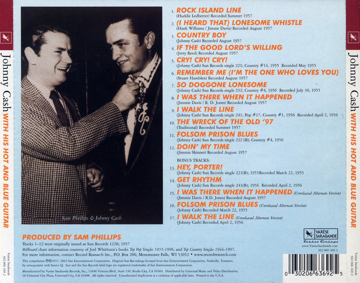Johnny Cash – With His Hot & Blue Guitar (Orange LP Vinyl) Vinyl Record