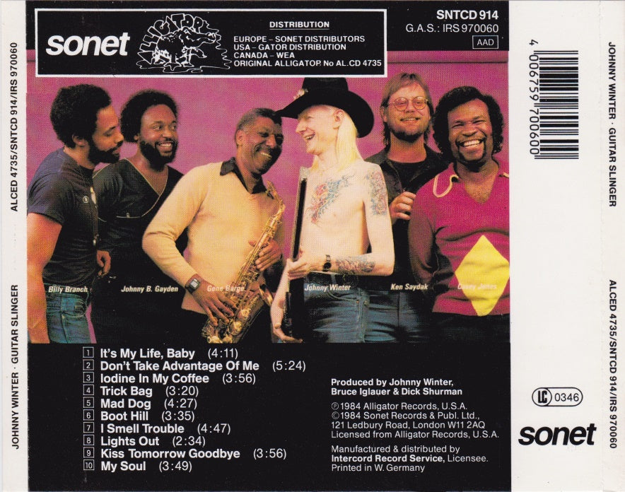 Johnny Winter – Guitar Slinger Music CD