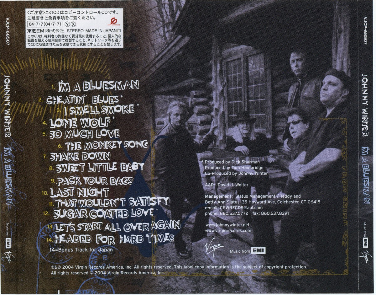Johnny Winter – I'm A Bluesman Music CD