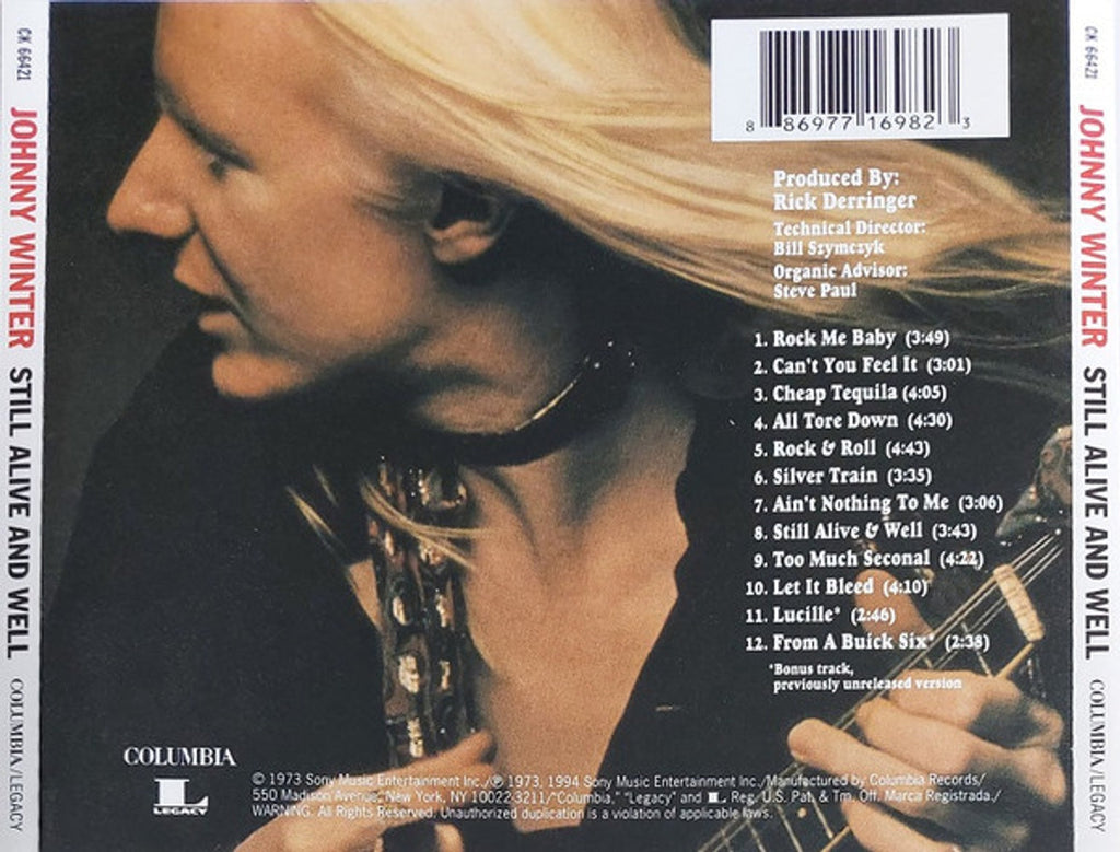 Johnny Winter – Still Alive and Well Music CD