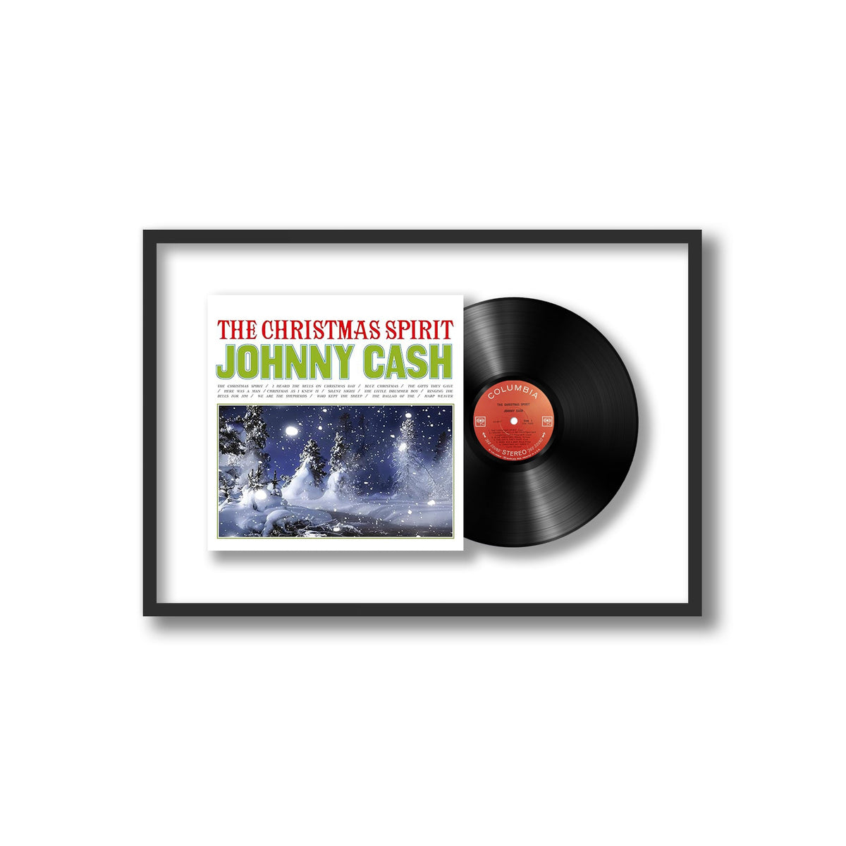 Johnny Cash - The Christmas Spirit - Framed Vinyl Record