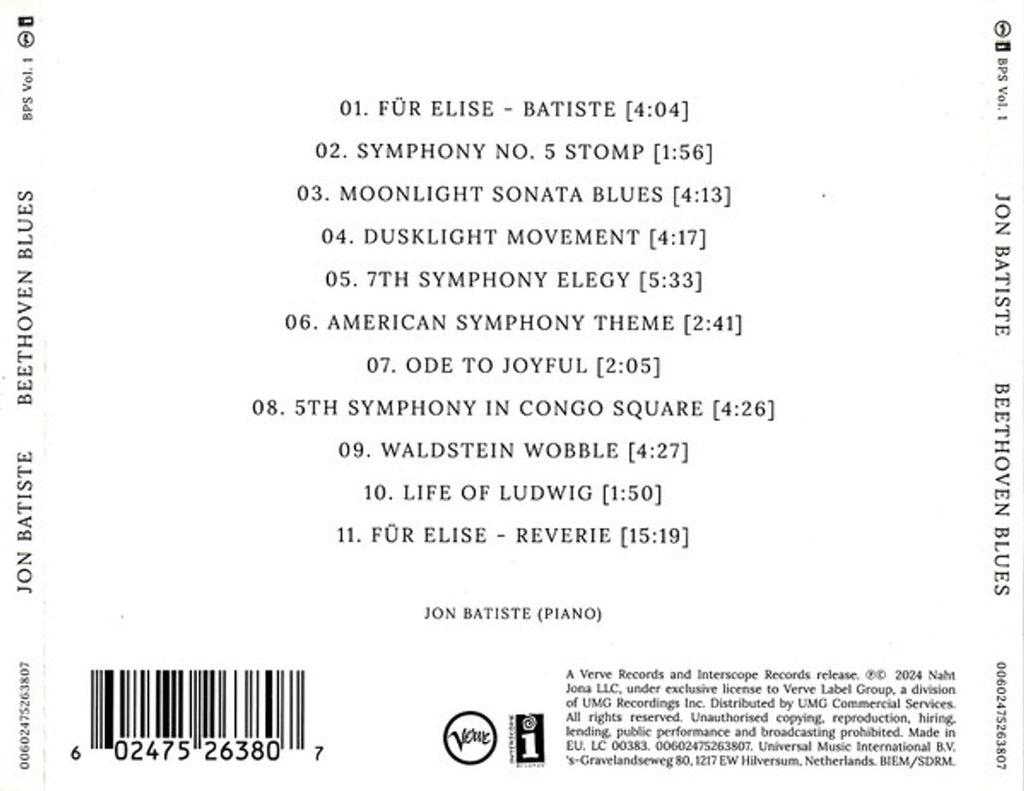 Jon Batiste – Beethoven Blues Music CD
