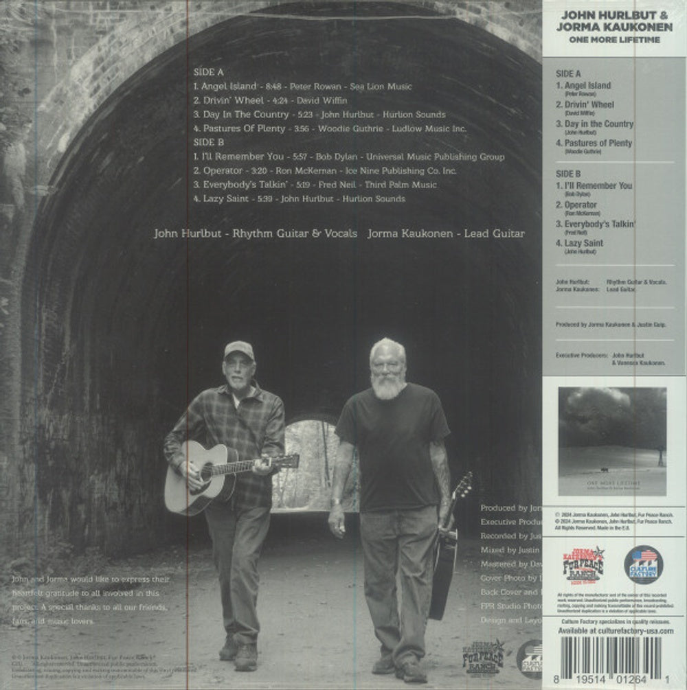 Jorma Kaukonen  / John Hurlbut – One More Lifetime (LP Vinyl) Vinyl Record
