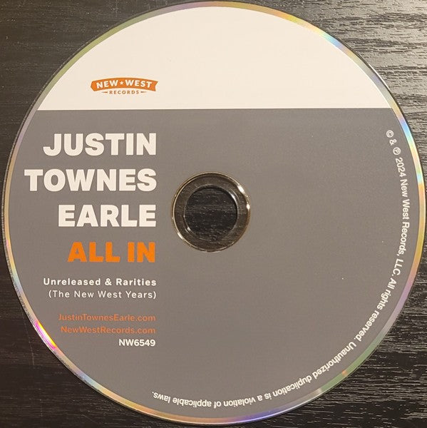 Justin Townes Earle – All In: Unreleased & Rarities Music CD