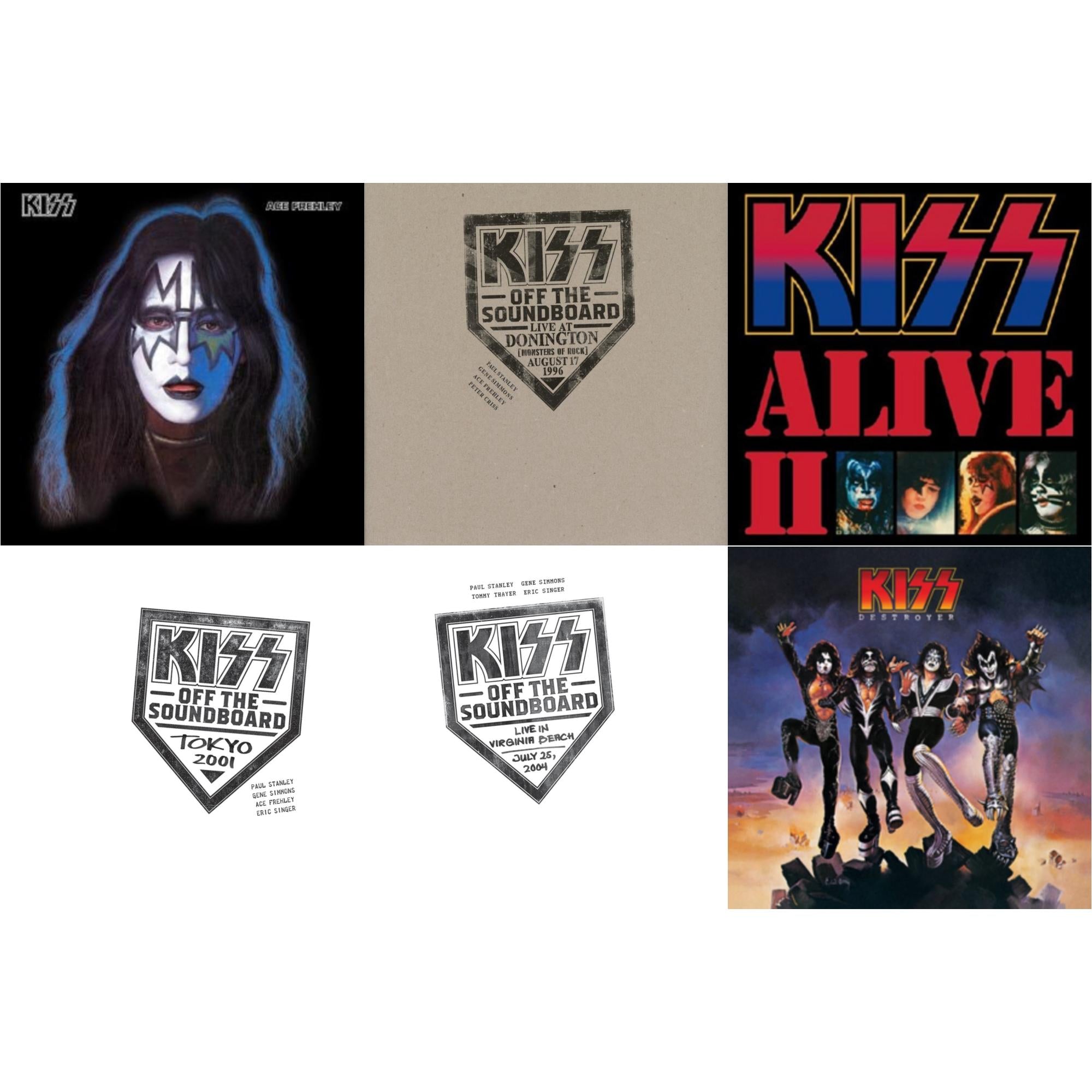 Kiss Off The Soundboard: Tokyo 2001 (3LP) & Kiss Off The Soundboard: Live In Virginia Beach (3LP) & Kiss Off The Soundboard: Donington 1996 (Live) (3LP) & Destroyer & Alive Ii & Ace Frehley