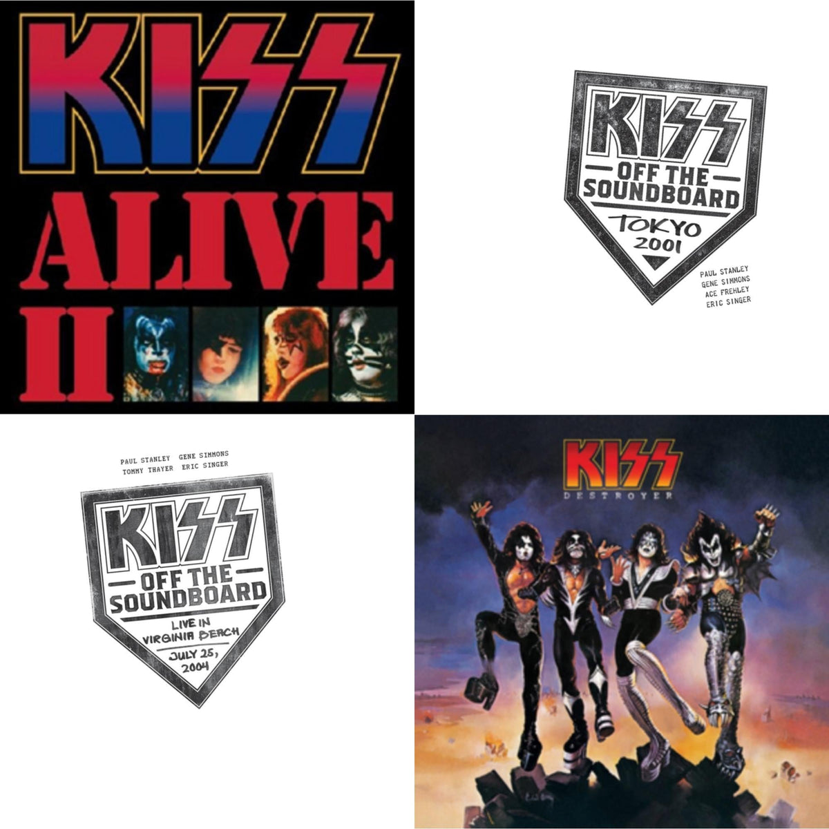 Kiss Off The Soundboard: Tokyo 2001 (3LP) & Kiss Off The Soundboard: Live In Virginia Beach (3LP) & Destroyer & Alive Ii