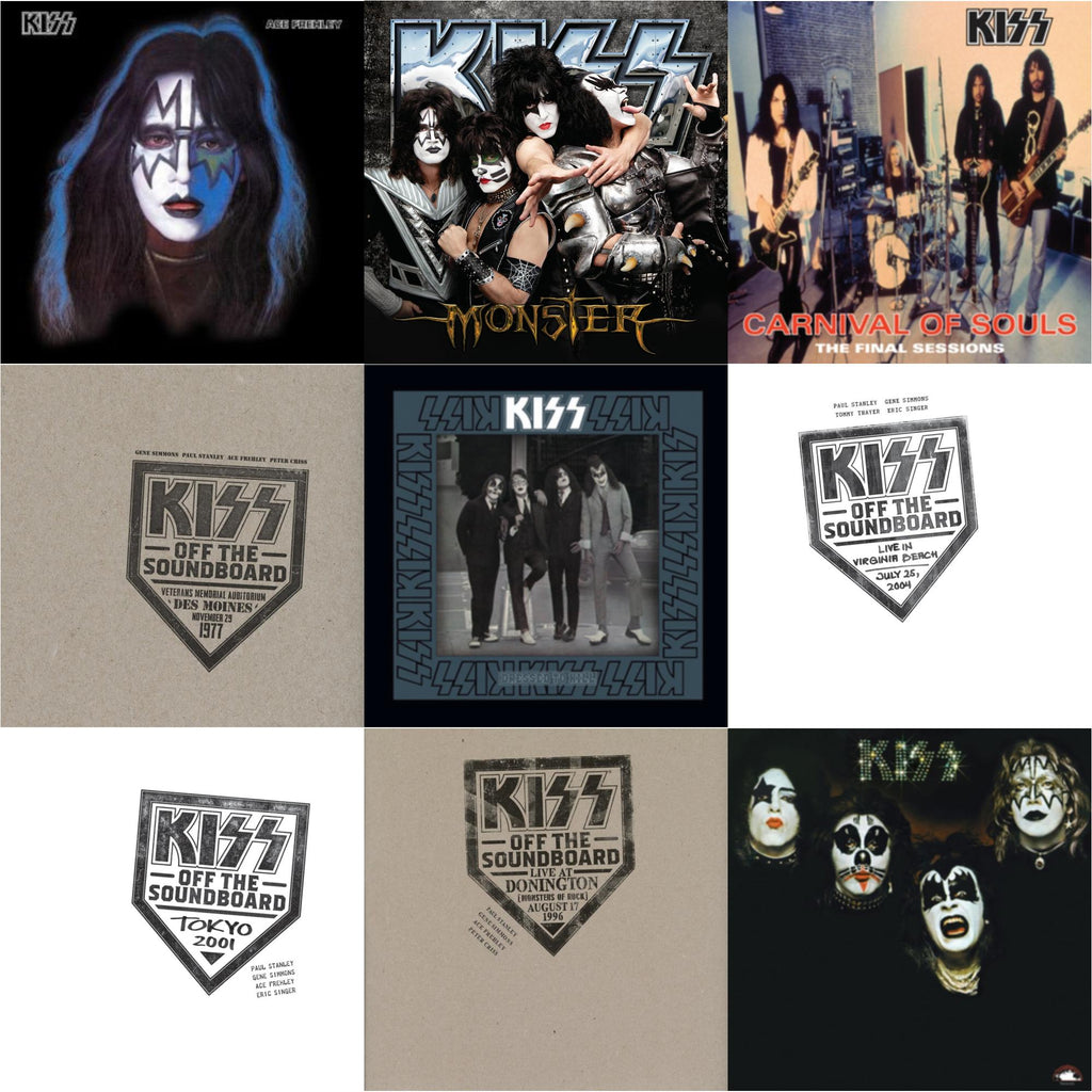 Kiss - Kiss Off The Soundboard: Tokyo 2001 (3LP) & Kiss Off The Soundboard: Live In Virginia Beach (3LP) & Kiss Off The Soundboard: Donington 1996 (Live) (3LP) & Kiss Off The Soundboard: Live In Des Moines (2LP) & Monster & Kiss & Dressed To Kill &
