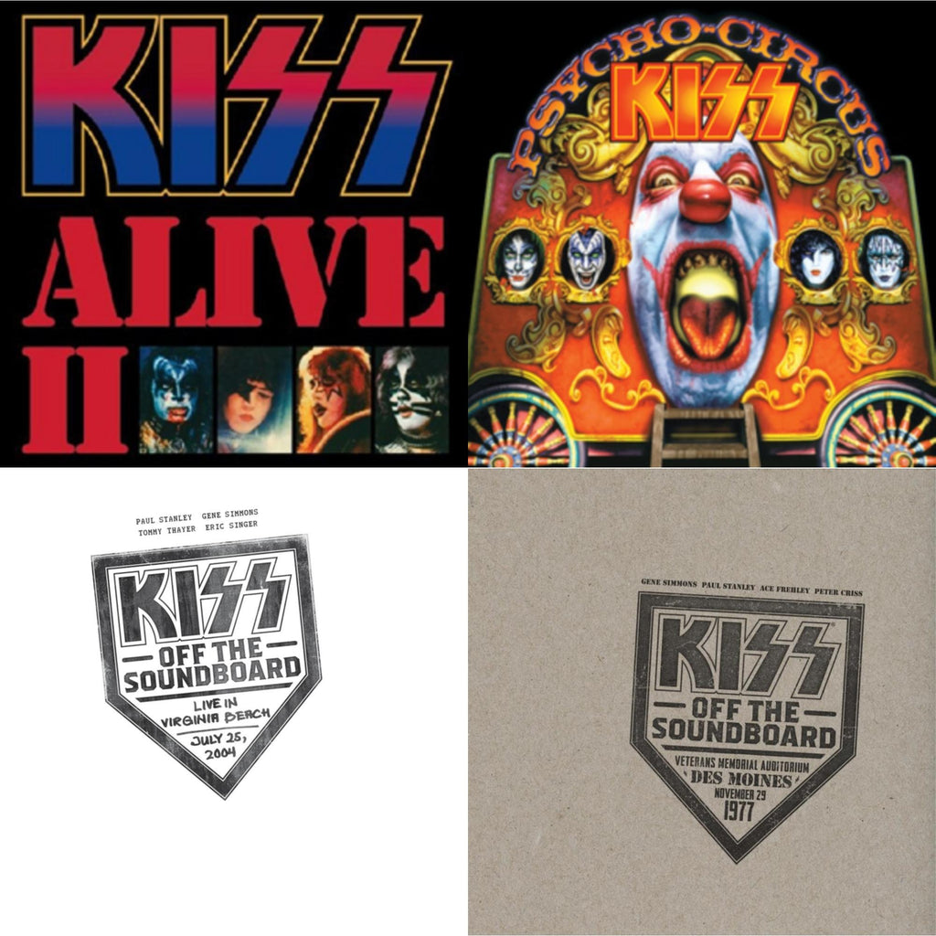 Kiss Off The Soundboard: Live In Virginia Beach (3LP) & Kiss Off The Soundboard: Live In Des Moines (2LP) & Psycho Circus & Alive Ii