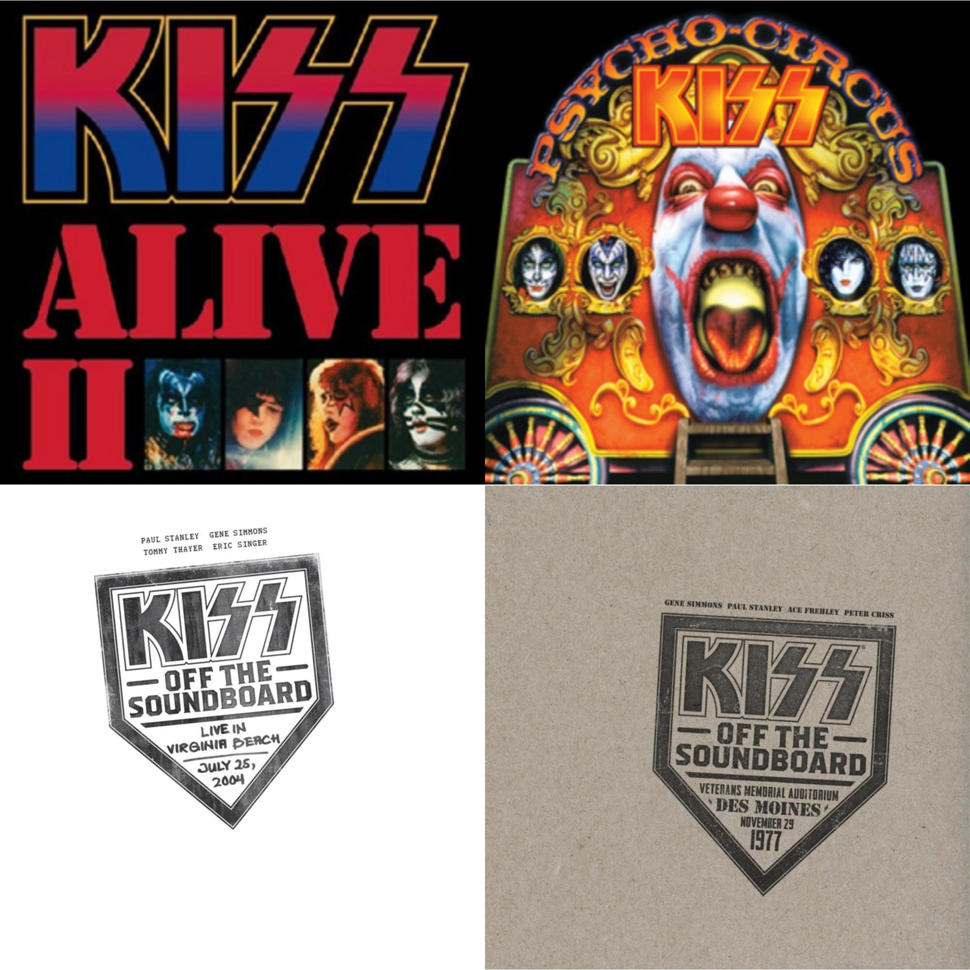 Kiss Off The Soundboard: Live In Virginia Beach (3LP) & Kiss Off The Soundboard: Live In Des Moines (2LP) & Psycho Circus & Alive Ii