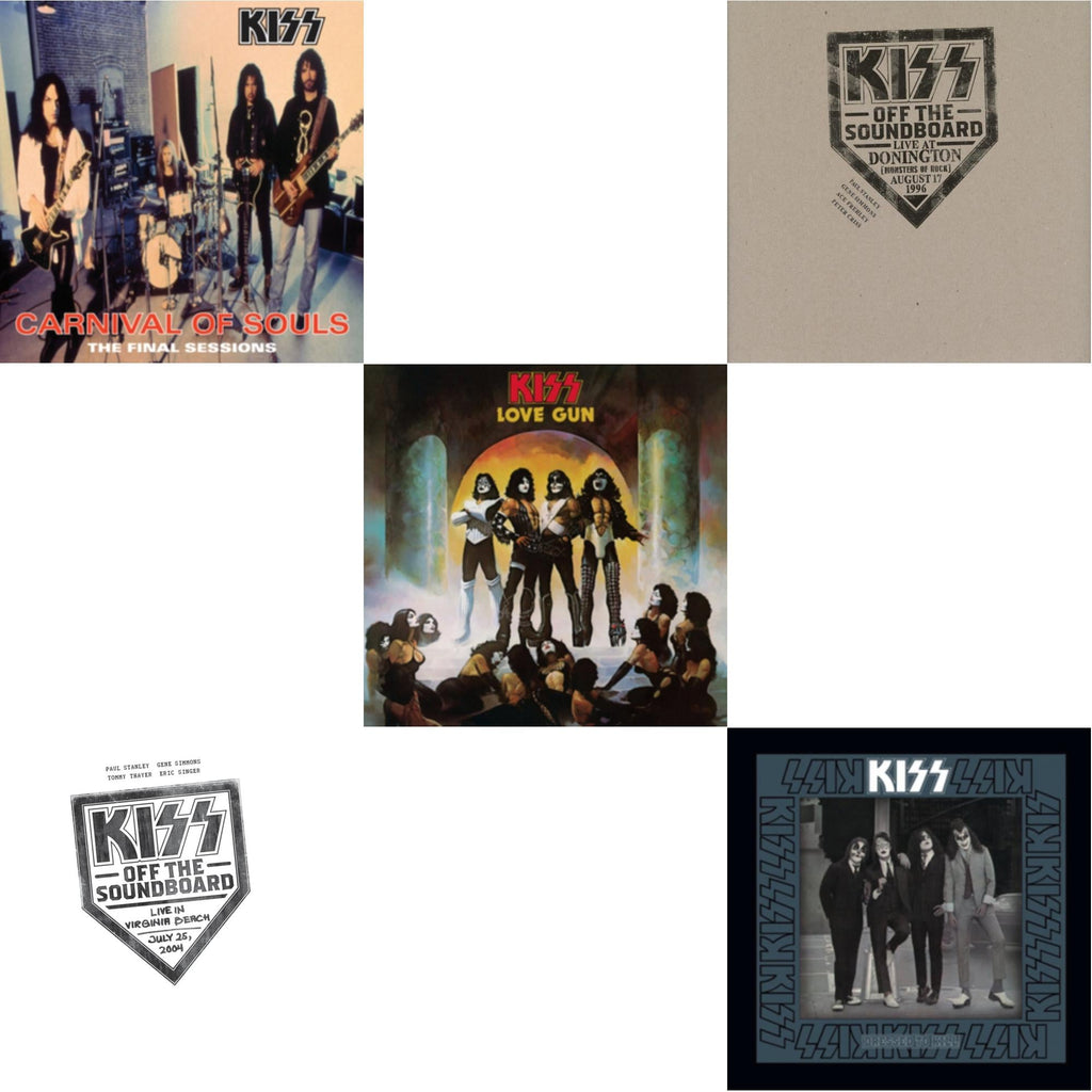 Kiss Off The Soundboard: Live In Virginia Beach (3LP) & Kiss Off The Soundboard: Donington 1996 (Live) (3LP) & Dressed To Kill & Carnival Of Souls & Love Gun