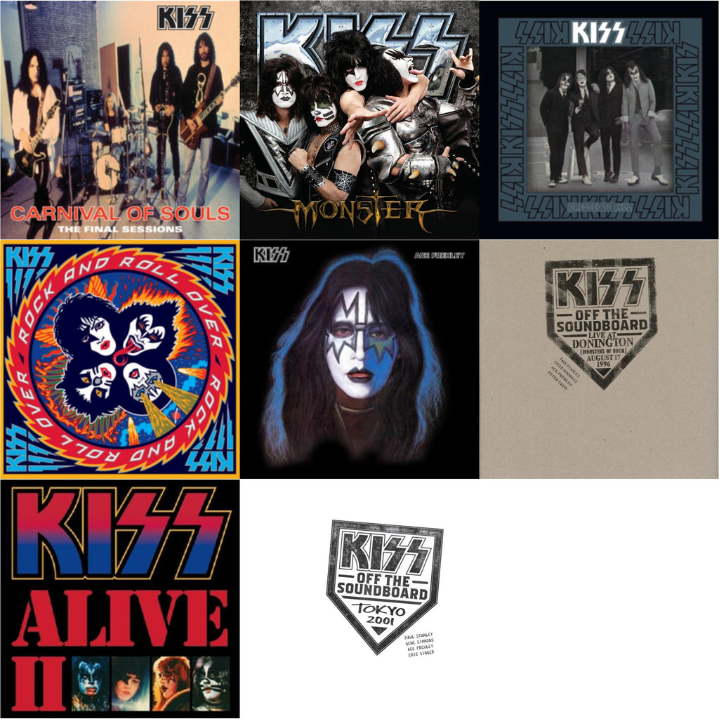 Kiss Off The Soundboard: Tokyo 2001 (3LP) & Kiss Off The Soundboard: Donington 1996 (Live) (3LP) & Monster & Dressed To Kill & Carnival Of Souls & Rock & Roll Over & Alive Ii & Ace Frehley
