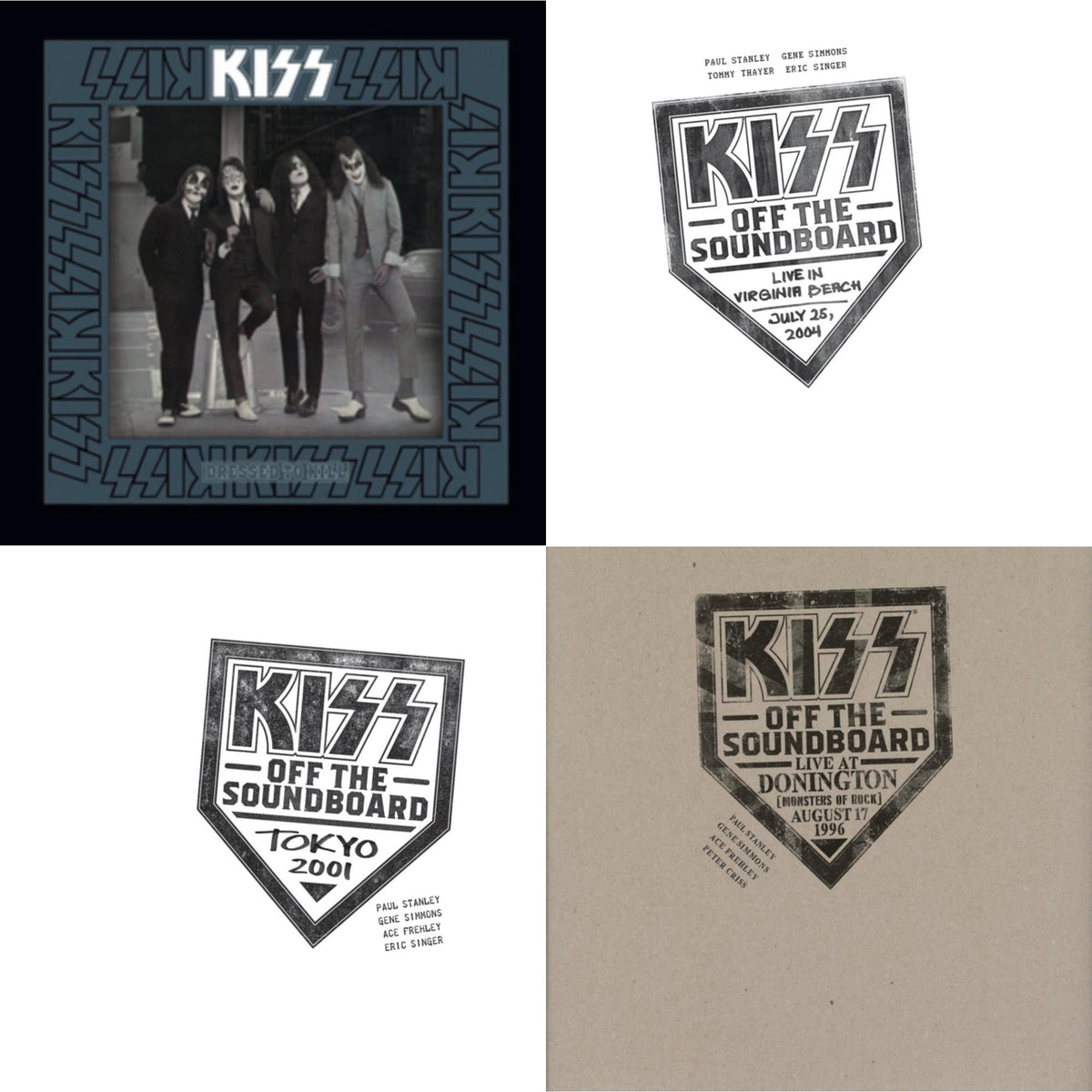 Kiss Off The Soundboard: Tokyo 2001 (3LP) & Kiss Off The Soundboard: Live In Virginia Beach (3LP) & Kiss Off The Soundboard: Donington 1996 (Live) (3LP) & Dressed To Kill