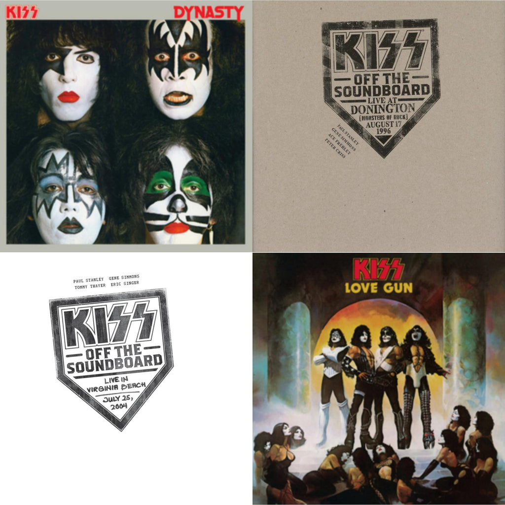 Kiss Off The Soundboard: Live In Virginia Beach (3LP) & Kiss Off The Soundboard: Donington 1996 (Live) (3LP) & Dynasty & Love Gun