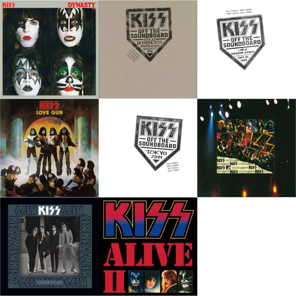 Kiss Off The Soundboard: Tokyo 2001 (3LP) & Kiss Off The Soundboard: Live In Virginia Beach (3LP) & Kiss Off The Soundboard: Donington 1996 (Live) (3LP) & Dynasty & Dressed To Kill & Love Gun & Mtv Unplugged & Alive Ii