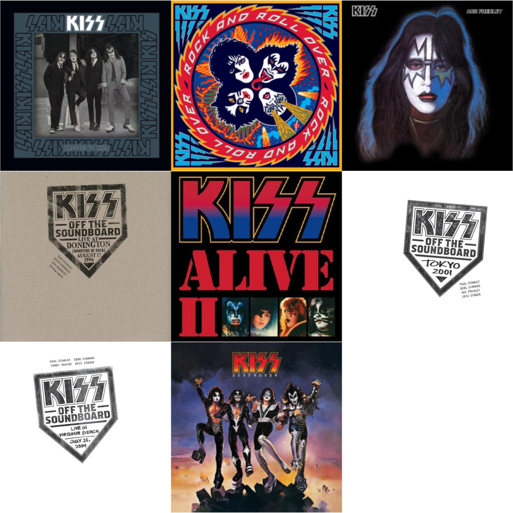 Kiss Off The Soundboard: Tokyo 2001 (3LP) & Kiss Off The Soundboard: Live In Virginia Beach (3LP) & Kiss Off The Soundboard: Donington 1996 (Live) (3LP) & Destroyer & Dressed To Kill & Rock & Roll Over & Alive Ii & Ace Frehley