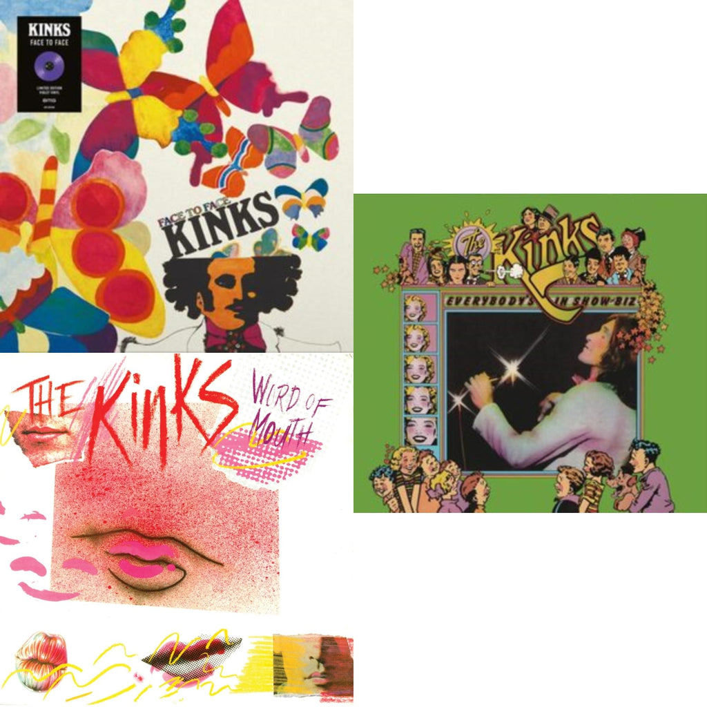 Kinks - Face To Face & Everybody's In Show-Biz (2022 Standalone/2LP) & Word Of Mouth (180G/Red LP Vinyl/Limited Edition/Gatefold Cover & Poster)