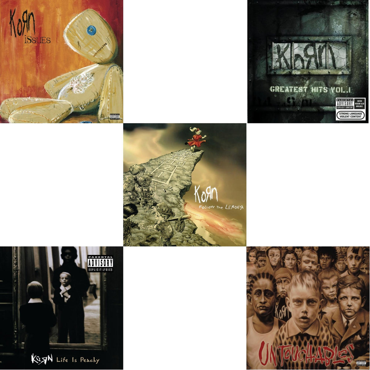 Greatest Hits Vol.1 & Life Is Peachy & Issues (Explicit) & Untouchables & Follow The Leader