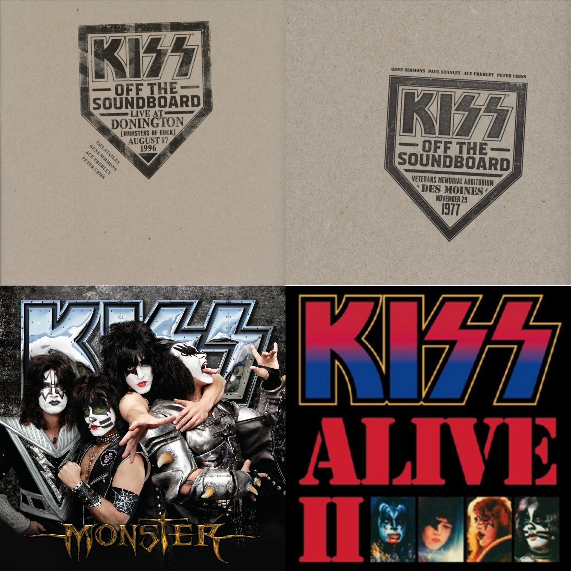 Kiss Off The Soundboard: Donington 1996 (Live) (3LP) & Kiss Off The Soundboard: Live In Des Moines (2LP) & Monster & Alive Ii
