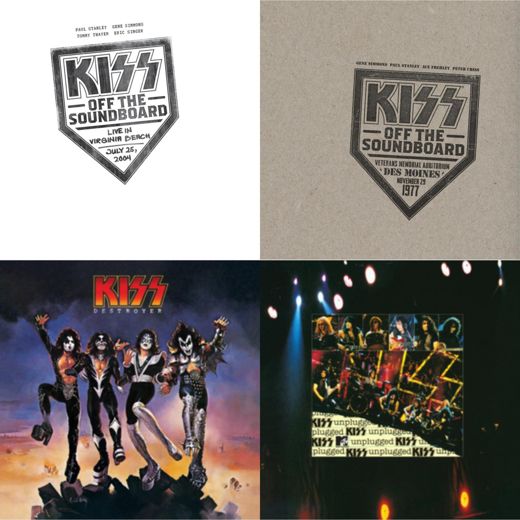 Kiss Off The Soundboard: Live In Virginia Beach (3LP) & Kiss Off The Soundboard: Live In Des Moines (2LP) & Destroyer & Mtv Unplugged