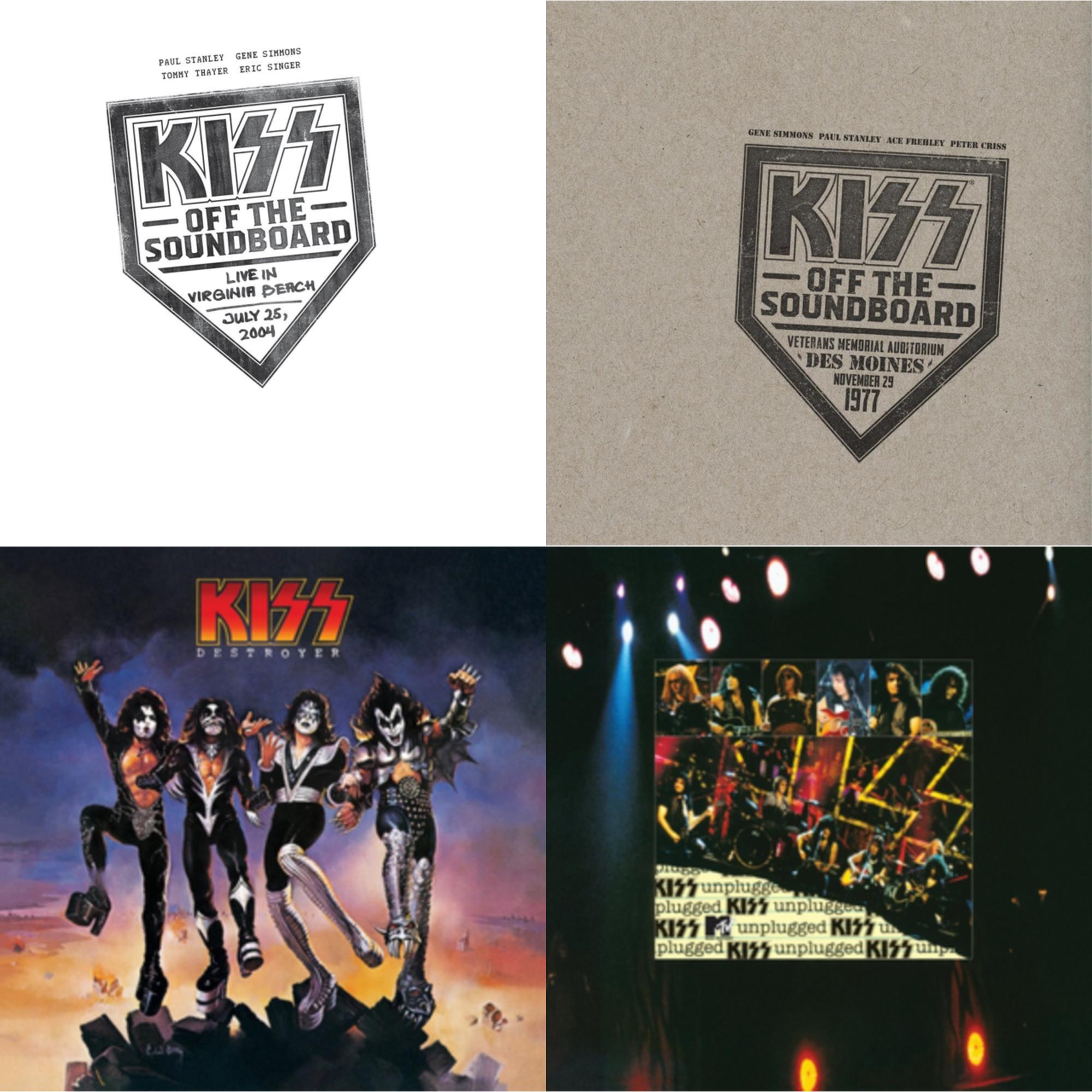 Kiss Off The Soundboard: Live In Virginia Beach (3LP) & Kiss Off The Soundboard: Live In Des Moines (2LP) & Destroyer & Mtv Unplugged