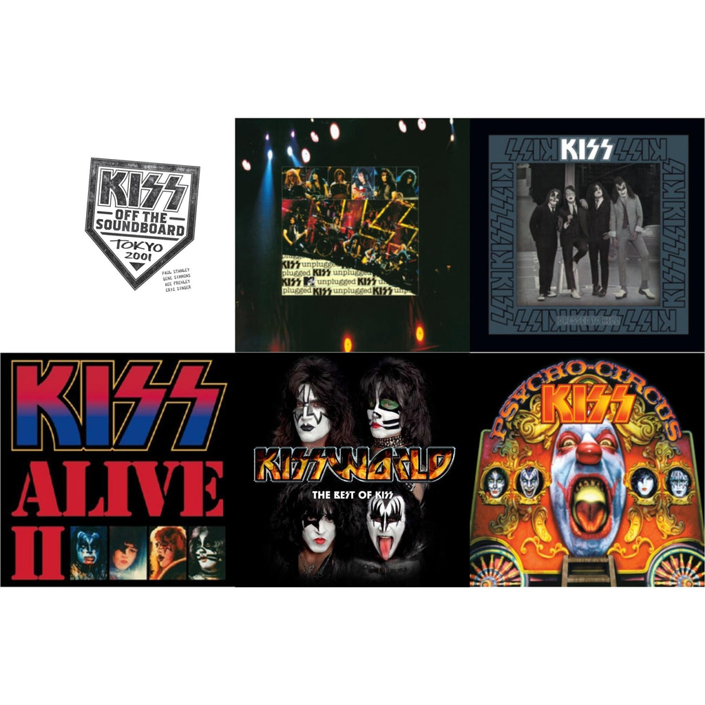 Kiss Off The Soundboard: Tokyo 2001 (3LP) & Psycho Circus & Dressed To Kill & Mtv Unplugged & Alive Ii & Kissworld - The Best Of Kiss (2 LP)