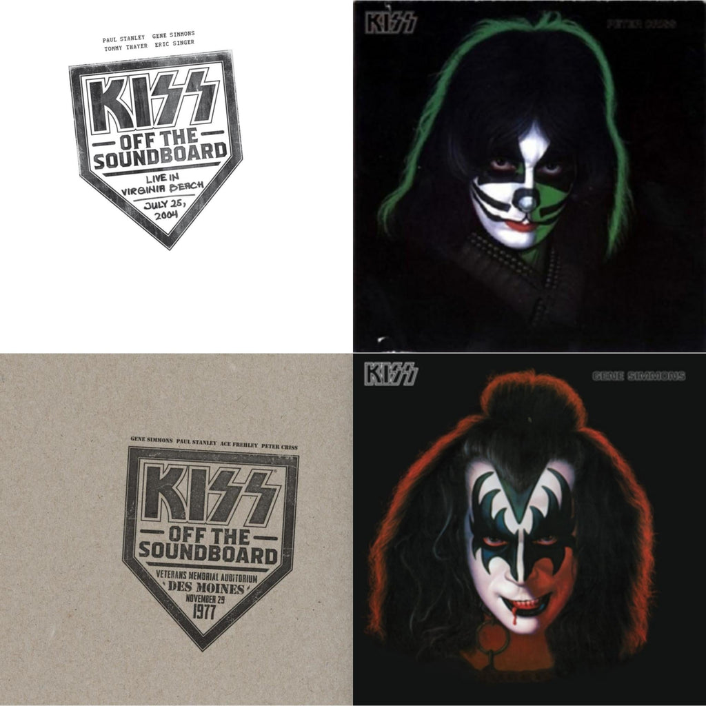 Kiss Off The Soundboard: Live In Virginia Beach (3LP) & Kiss Off The Soundboard: Live In Des Moines (2LP) & Gene Simmons & Peter Criss