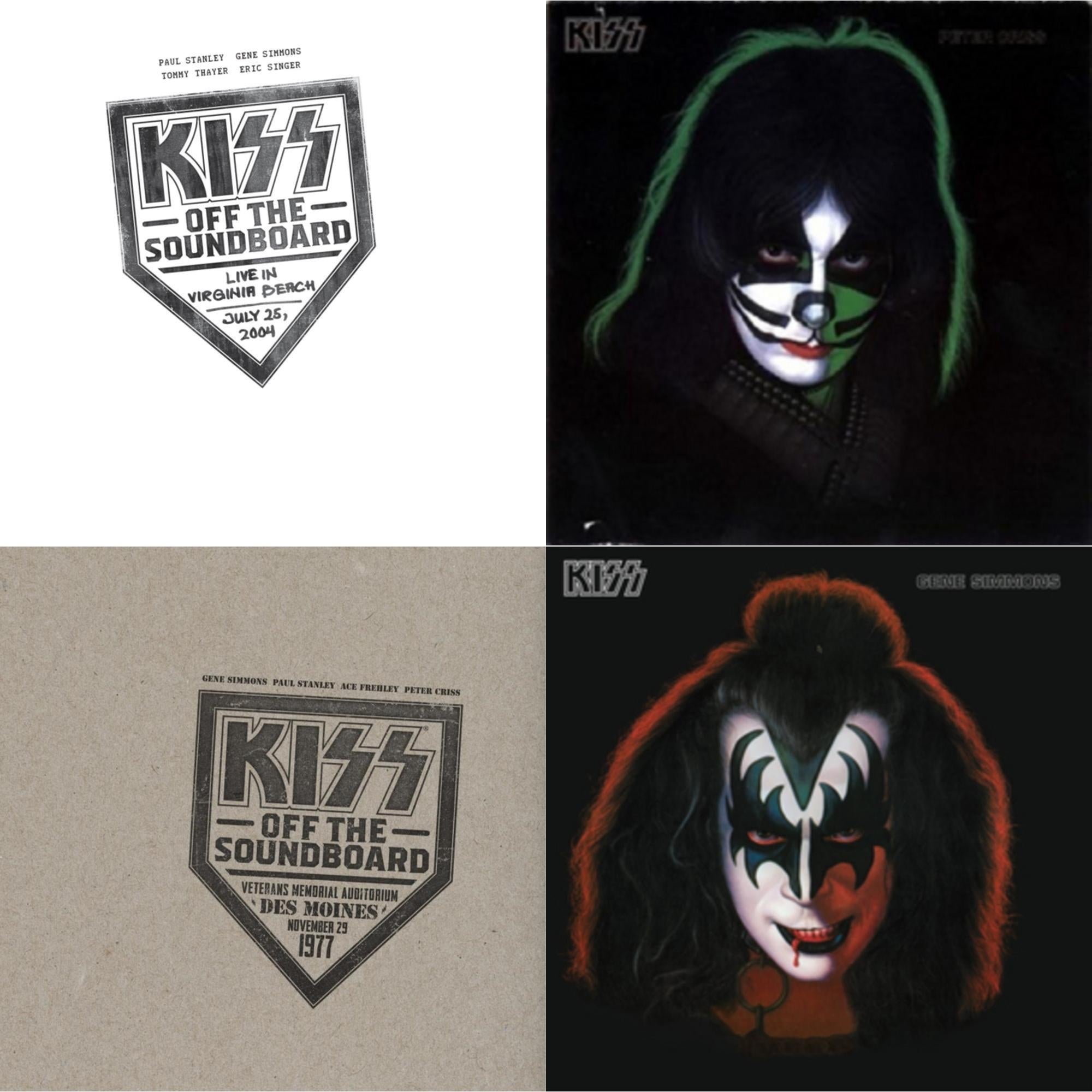 Kiss Off The Soundboard: Live In Virginia Beach (3LP) & Kiss Off The Soundboard: Live In Des Moines (2LP) & Gene Simmons & Peter Criss