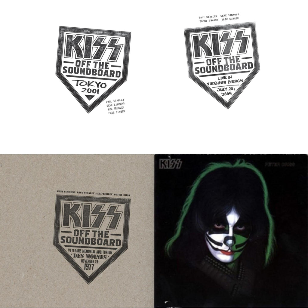 Kiss Off The Soundboard: Tokyo 2001 (3LP) & Kiss Off The Soundboard: Live In Virginia Beach (3LP) & Kiss Off The Soundboard: Live In Des Moines (2LP) & Peter Criss