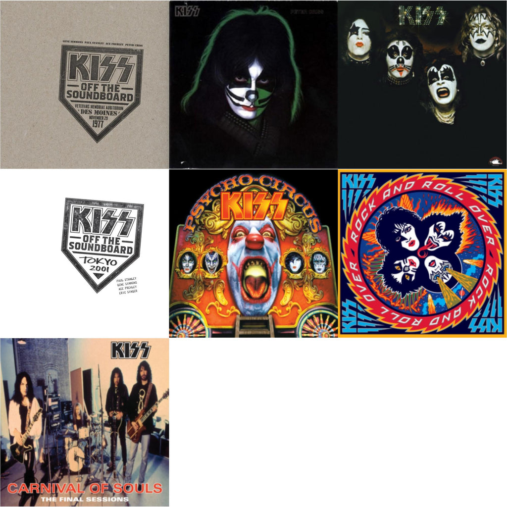 Kiss Off The Soundboard: Tokyo 2001 (3LP) & Kiss Off The Soundboard: Live In Des Moines (2LP) & Kiss & Psycho Circus & Carnival Of Souls & Rock & Roll Over & Peter Criss