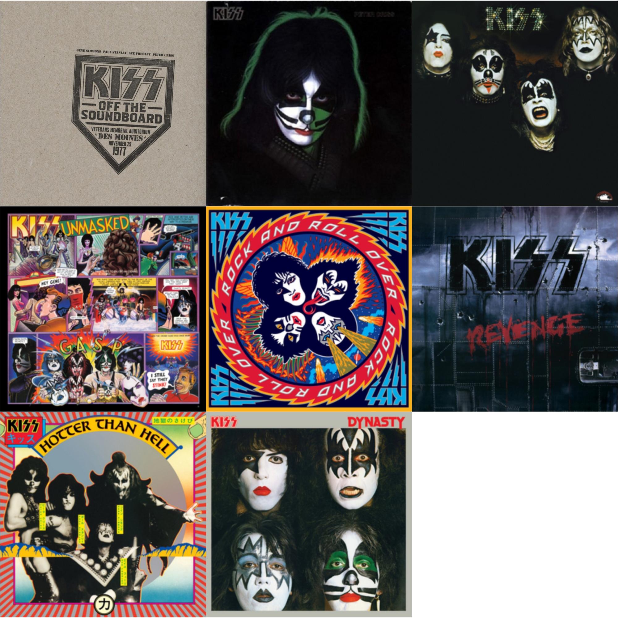 Kiss Off The Soundboard: Live In Des Moines (2LP) & Kiss & Revenge & Dynasty & Hotter Than Hell & Unmasked & Rock & Roll Over & Peter Criss