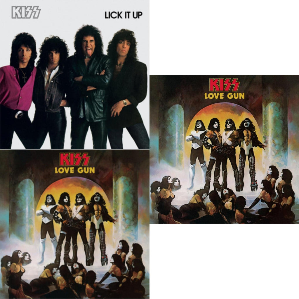 Love Gun (Tangerine/Aqua Splatter LP Vinyl) & Lick It Up & Love Gun
