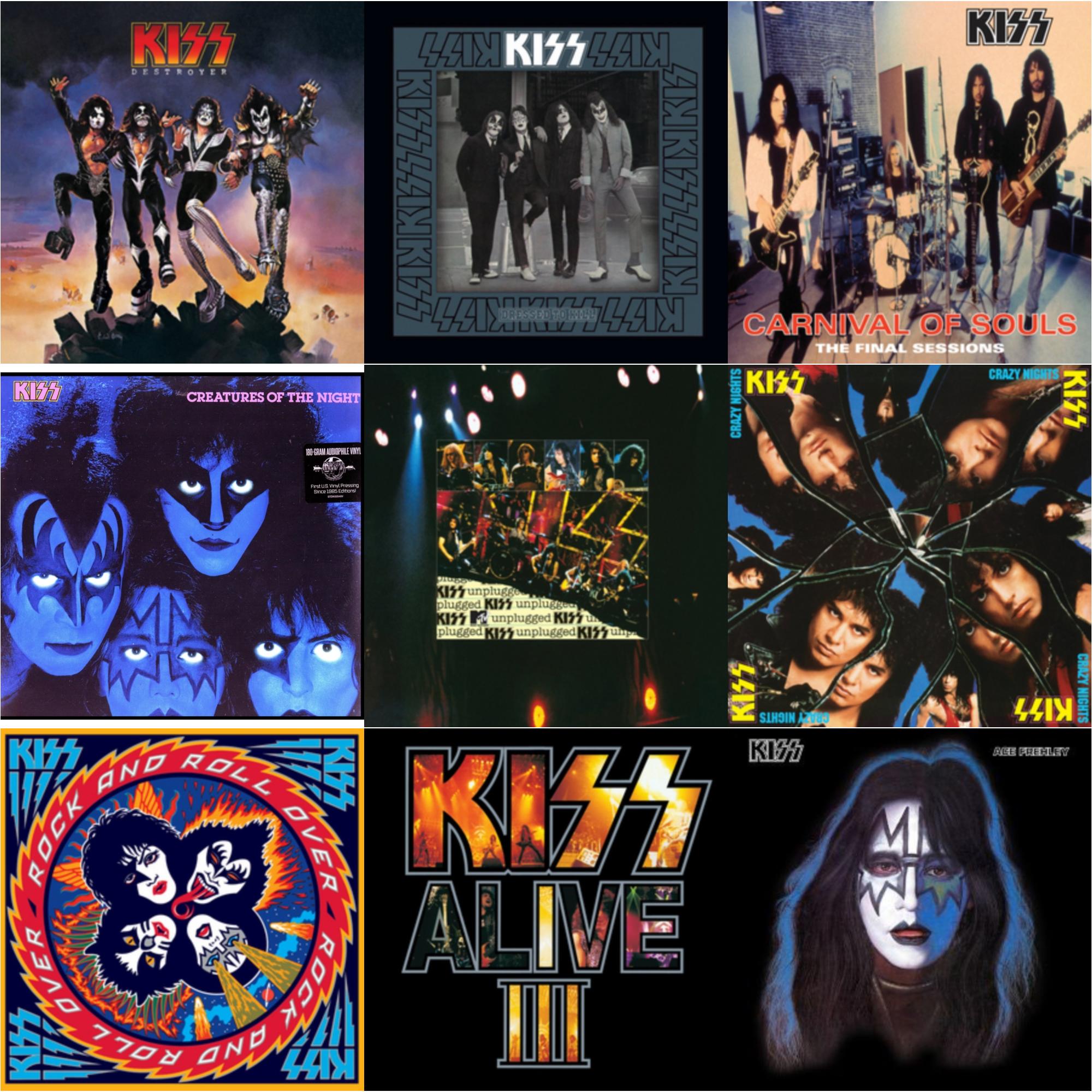 Destroyer & Dressed To Kill & Carnival Of Souls & Creatures Of Night & Mtv Unplugged & Crazy Nights & Rock & Roll Over & Alive Iii & Ace Frehley